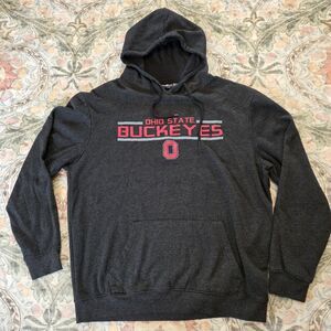 Ohio State Men’s Pullover Hoodie Sweatshirt Black Football NCAA Colosseum Sz XL